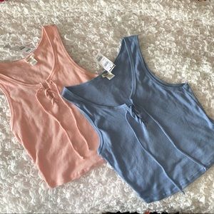 (SOLD) TILLY’S RIBBED RACERBACK TIE CROP TOPS